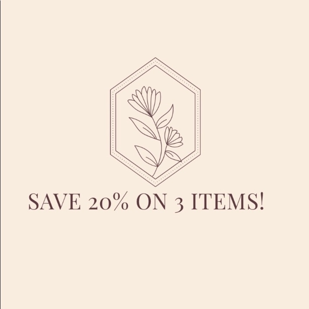 Save 20% on 3 Items!